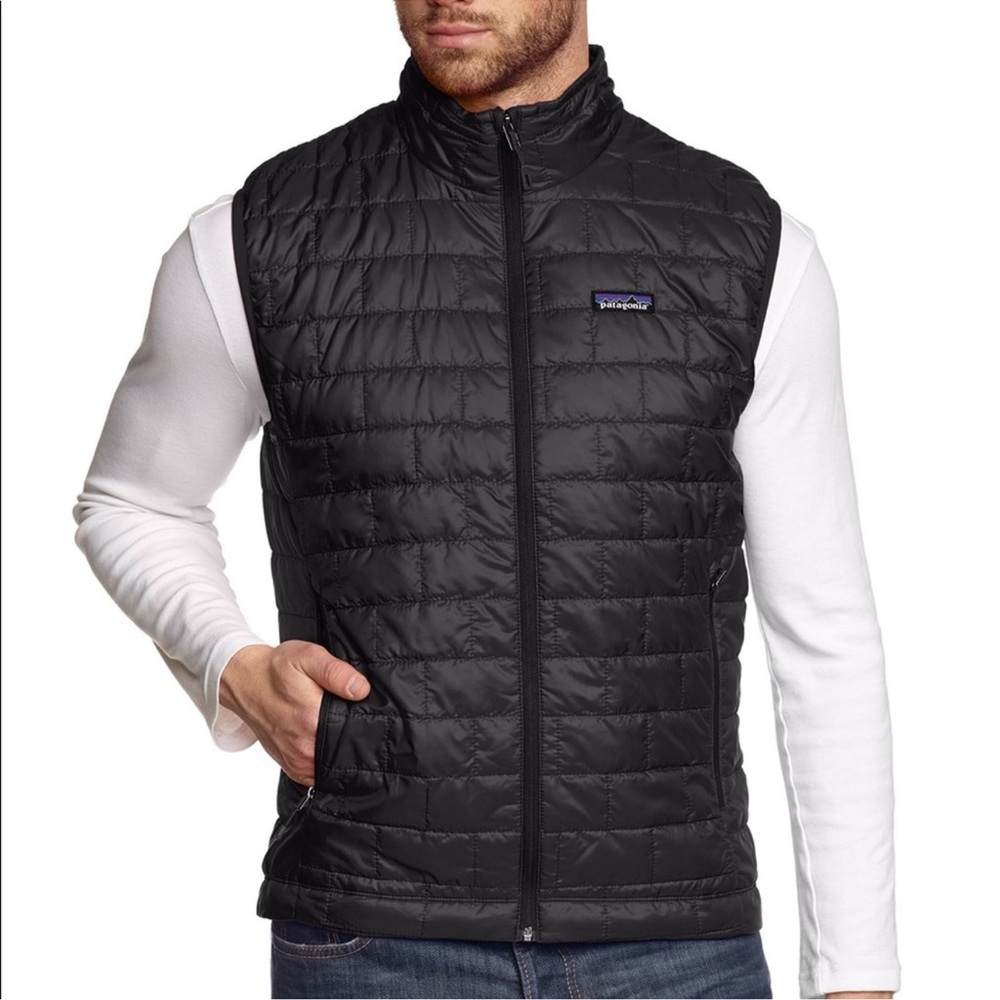 Patagonia Men's Black Nano Puff Vest Size Large